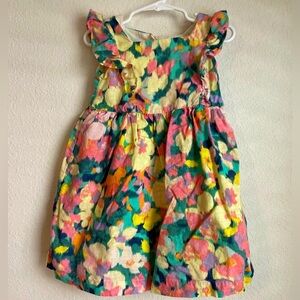 Gap Toddler Linen-Cotton Floral Dress size 4T